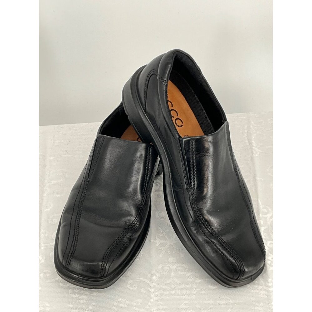 Ecco Mens Leather‎ Slip-On Loafers Size 40 Black